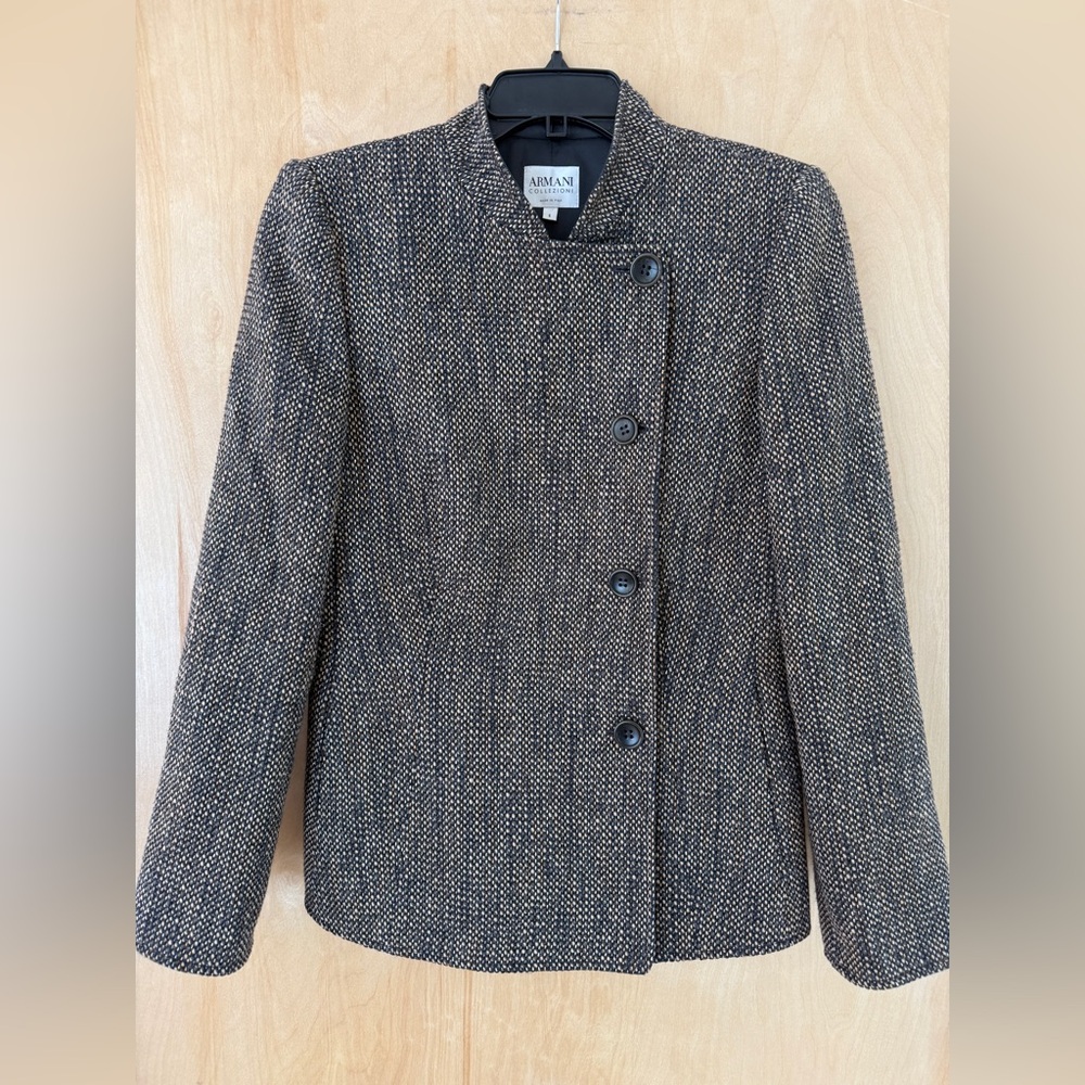 Armani Collezioni Women's Black Tweed Jacket - Picture 9 of 15